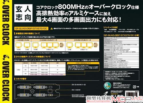 日本玄人志向推四屏版GeForce GTX 570